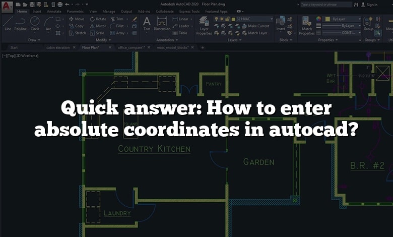Quick answer: How to enter absolute coordinates in autocad?