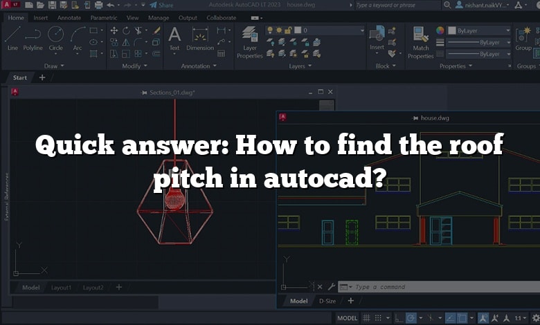 Quick answer: How to find the roof pitch in autocad?