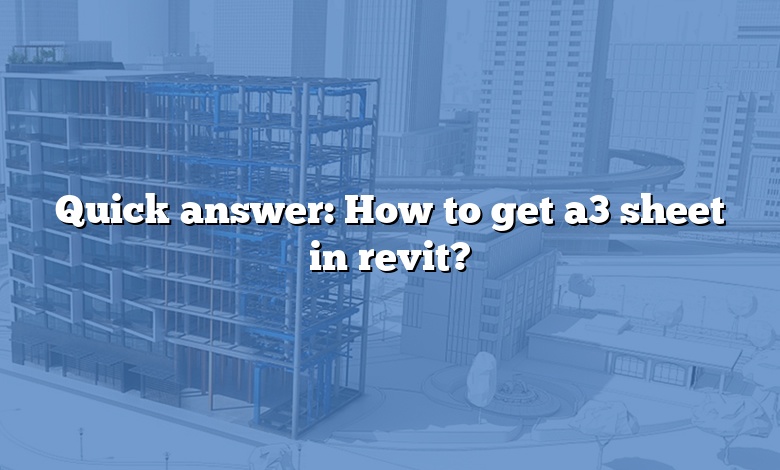 Quick answer: How to get a3 sheet in revit?