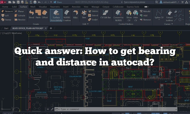 Quick answer: How to get bearing and distance in autocad?