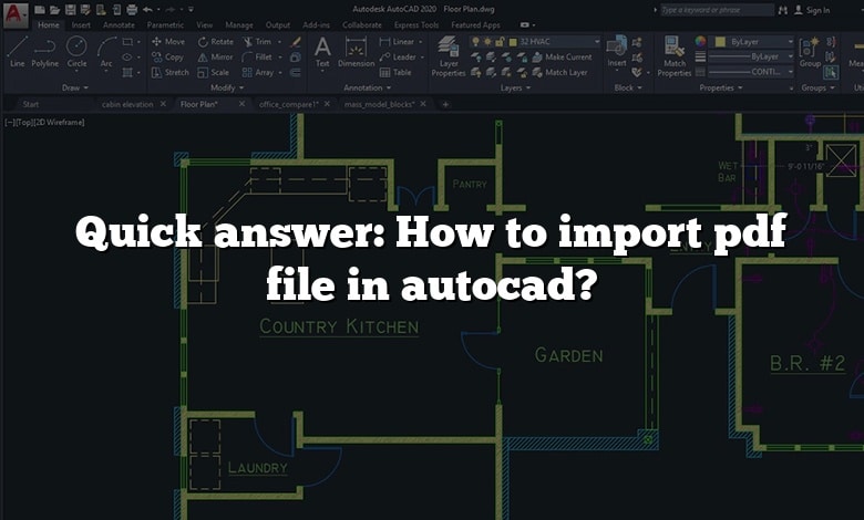 Quick answer: How to import pdf file in autocad?
