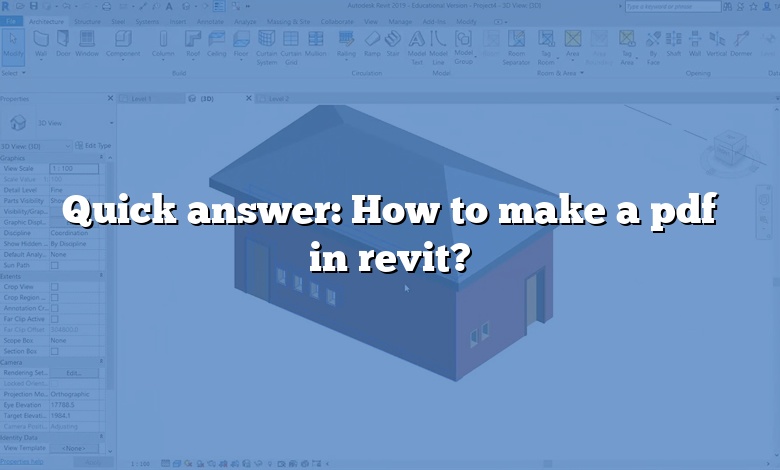 Quick answer: How to make a pdf in revit?