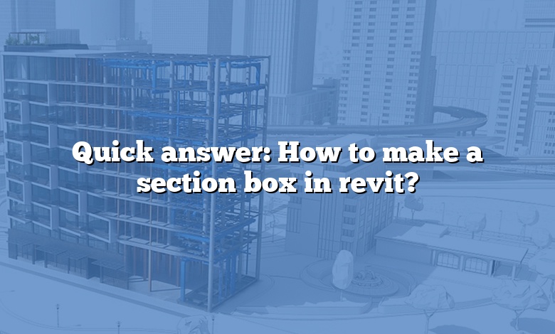 Quick answer: How to make a section box in revit?