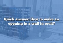 Quick answer: How to make an opening in a wall in revit?