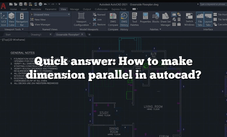 Quick answer: How to make dimension parallel in autocad?