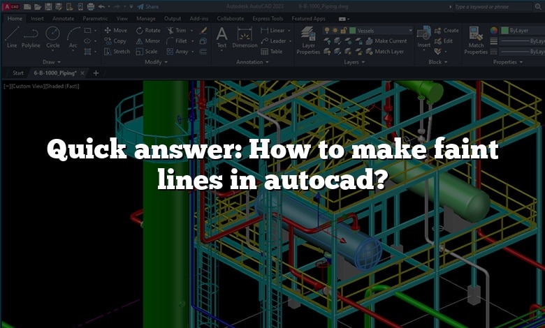 Quick answer: How to make faint lines in autocad?