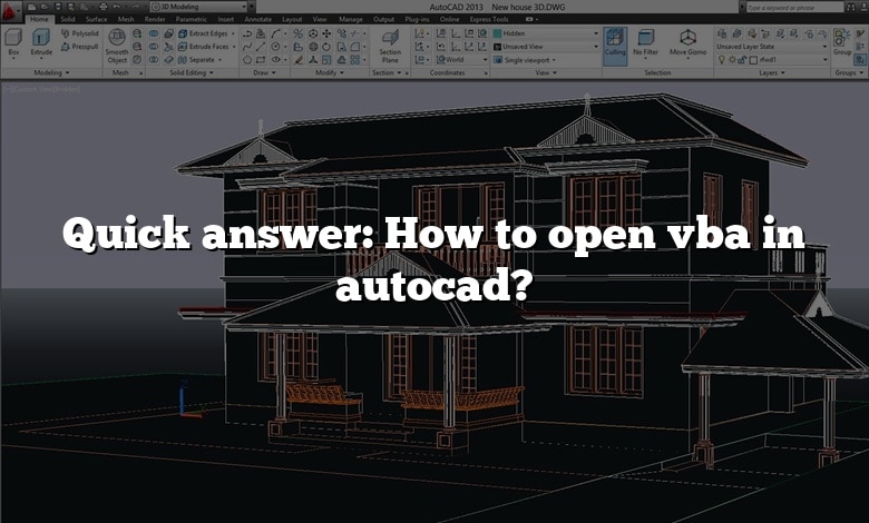 Quick answer: How to open vba in autocad?