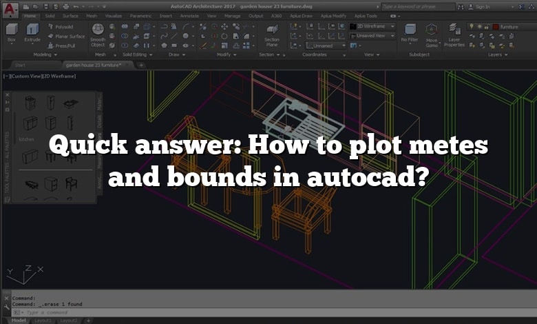 Quick answer: How to plot metes and bounds in autocad?