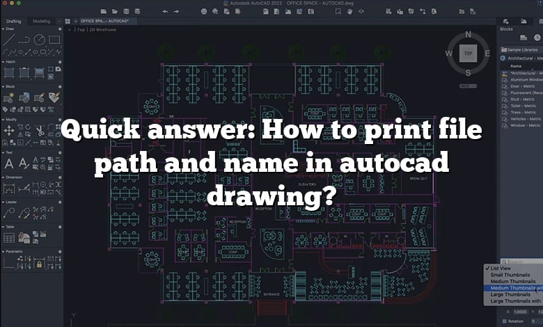 Quick answer: How to print file path and name in autocad drawing?