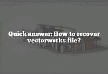 Quick answer: How to recover vectorworks file?