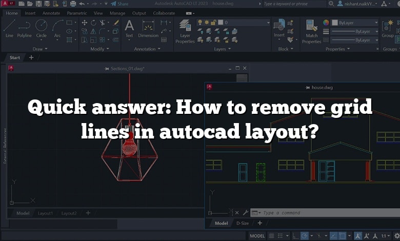Quick answer: How to remove grid lines in autocad layout?