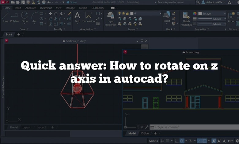 Quick answer: How to rotate on z axis in autocad?