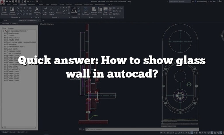 Quick answer: How to show glass wall in autocad?