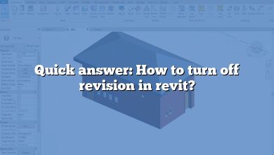 Quick answer: How to turn off revision in revit?