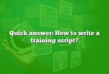 Quick answer: How to write a training script?