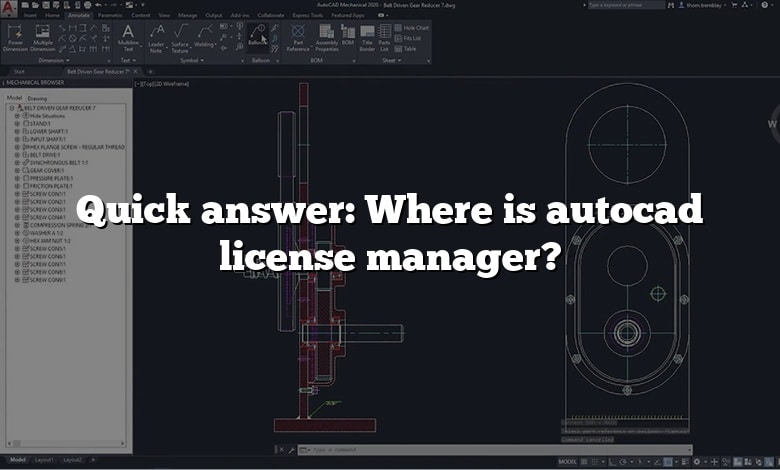 Quick answer: Where is autocad license manager?