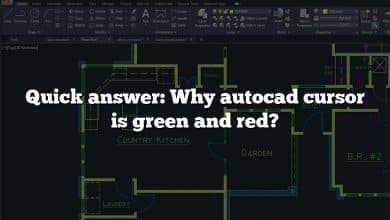 Quick answer: Why autocad cursor is green and red?