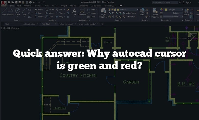 Quick answer: Why autocad cursor is green and red?