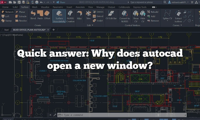 Quick answer: Why does autocad open a new window?