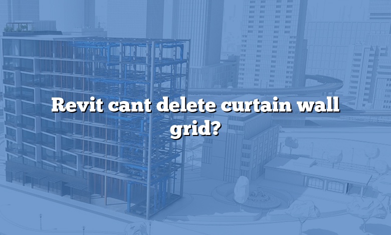 Revit cant delete curtain wall grid?