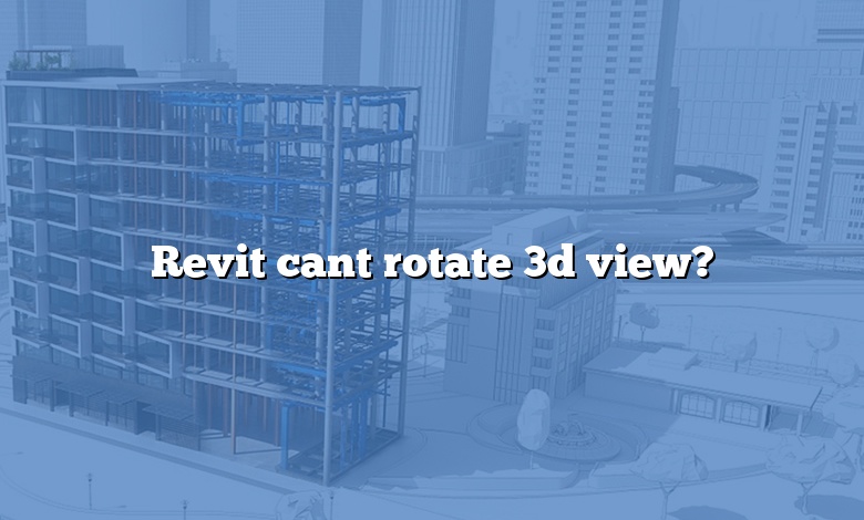 Revit cant rotate 3d view?