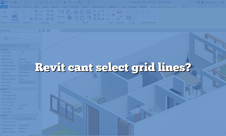Revit cant select grid lines?