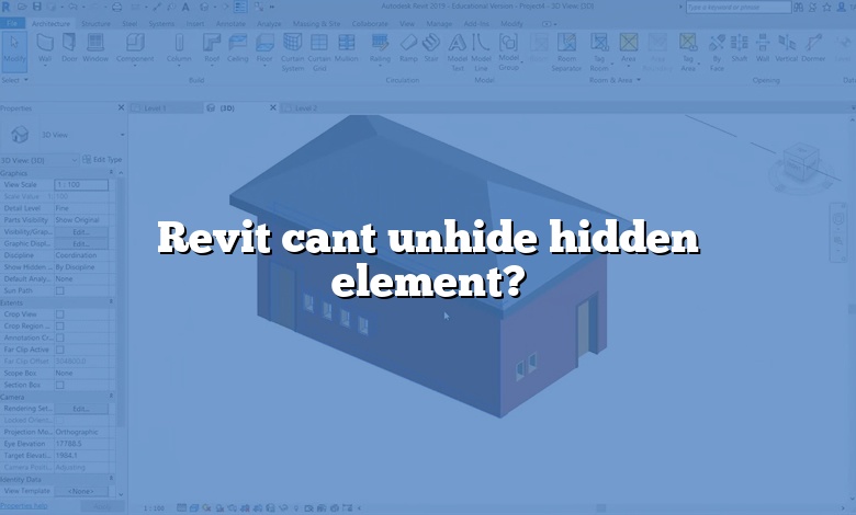 Revit cant unhide hidden element?
