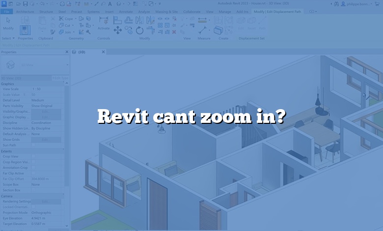 Revit cant zoom in?
