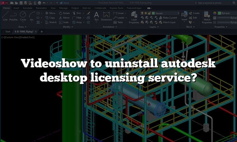 Videoshow to uninstall autodesk desktop licensing service?