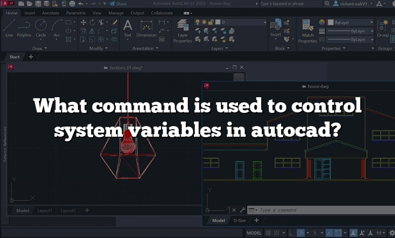 What command is used to control system variables in autocad?