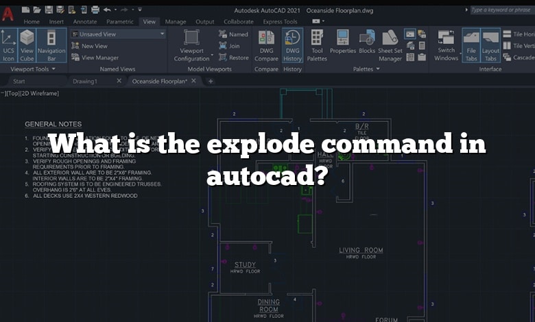 What is the explode command in autocad?