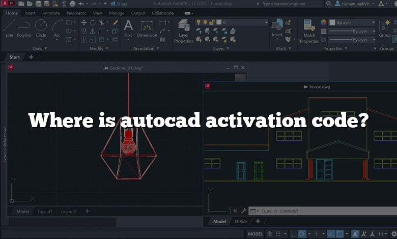 Where is autocad activation code?
