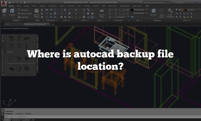 Where is autocad backup file location?