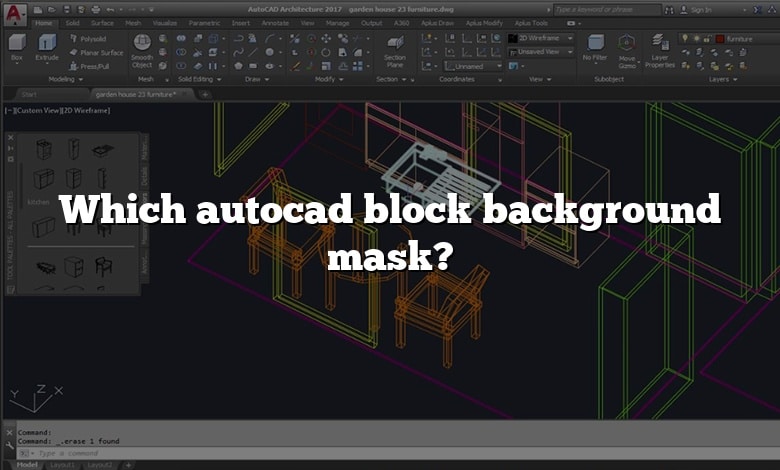 Which autocad block background mask?