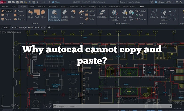 Why autocad cannot copy and paste?