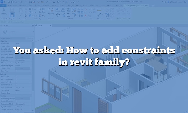 You asked: How to add constraints in revit family?