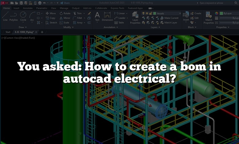 You asked: How to create a bom in autocad electrical?