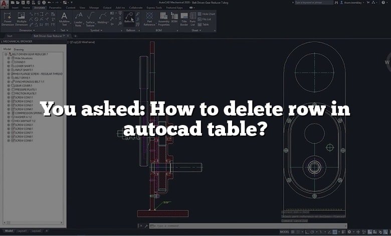 You asked: How to delete row in autocad table?