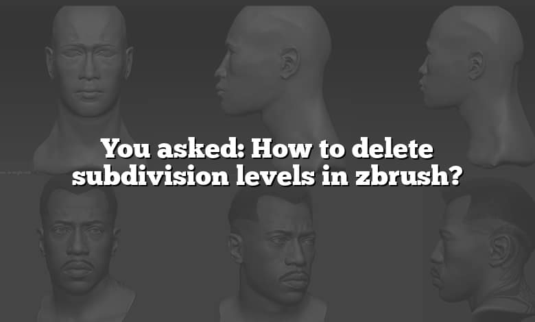 switch to lower levels of subdivision in zbrush