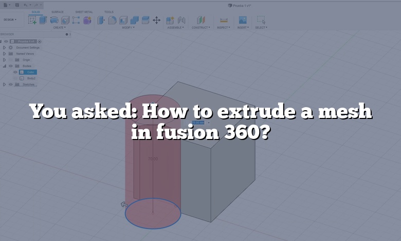 You asked: How to extrude a mesh in fusion 360?