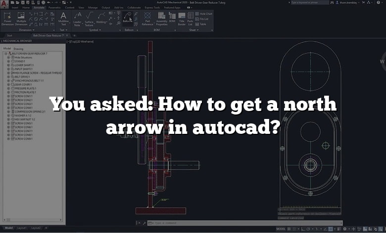 You asked: How to get a north arrow in autocad?