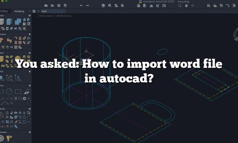 You asked: How to import word file in autocad?