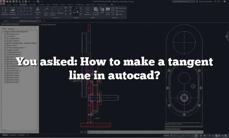 You asked: How to make a tangent line in autocad?