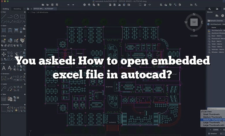 You asked: How to open embedded excel file in autocad?