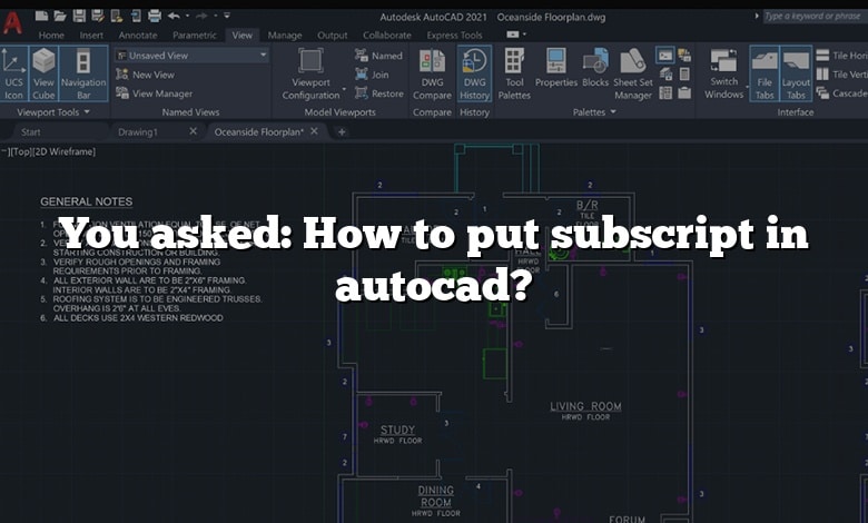 You asked: How to put subscript in autocad?