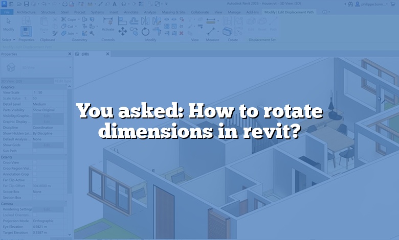 You asked: How to rotate dimensions in revit?