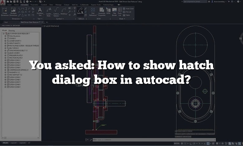You asked: How to show hatch dialog box in autocad?