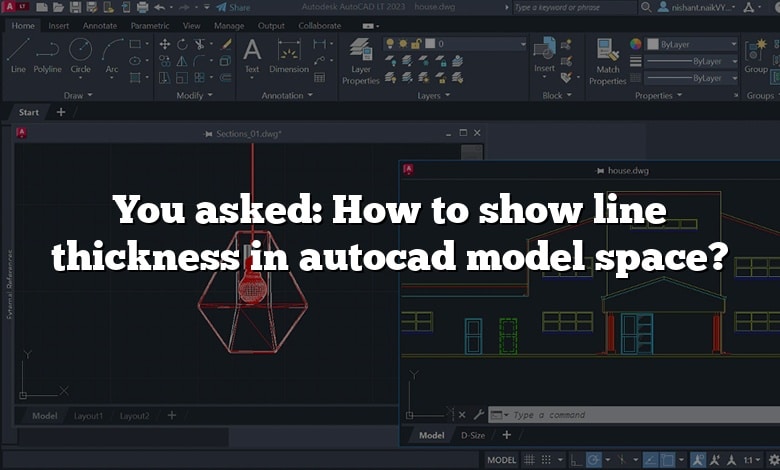 You asked: How to show line thickness in autocad model space?