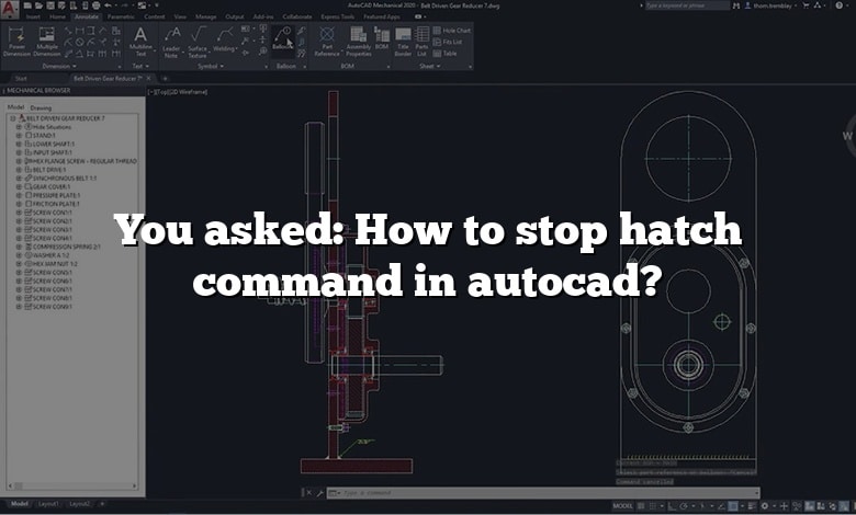 You asked: How to stop hatch command in autocad?
